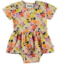 Molo Bodysuit w. Skirt s/s - Frannie - Baby Roses
