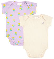 Bobo Choses Bodysuits s/s - 2-Pack - Sea Flower - White/Purple