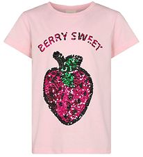 Petit Stadt Sofie Schnoor T-Shirt - Coral m. Erdbeere