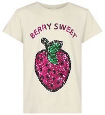 Petit Town Sofie Schnoor T-shirt - Antique White w. Strawberry