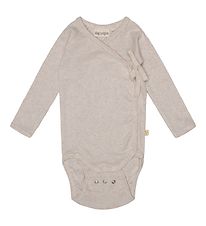 That's Mine Wrap Bodysuit - Becca - Rib - Light Brown Melange