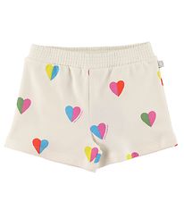 Stella McCartney Kids Sweat Shorts - White w. Hearts