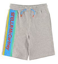 Stella McCartney Kids Sweat Shorts - Grey Melange w. Stripe