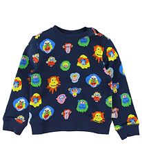 Stella McCartney Kids Sweatshirt - Navy w. Monkeys