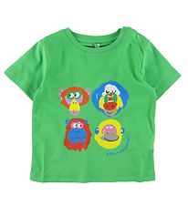 Stella McCartney Kids T-Shirt - Groen m. Aapjes
