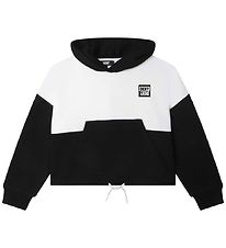 DKNY Hoodie - Cropped - White/Black