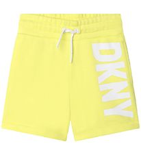 DKNY Shorts en Molleton - Lemon av. Blanc