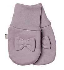 Racing Kids Mittens - Dusty Lavender w. Bow