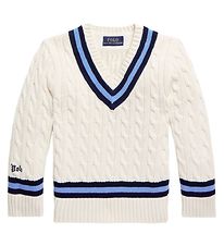 Polo Ralph Lauren Neule - Neulottu - Kello Hill - Cream/Laivasto