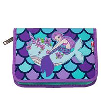 Jeva Pencil Case w. Contents - Onezip - Rainbow Mermaid