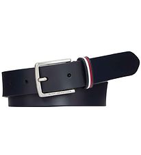 Tommy Hilfiger Belti - Leather Belti - Dökkblátt Blue