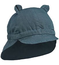 Liewood Sun Hat - Gorm Linen - Whale Blue