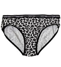 Say-So Knickers - Grey Melange w. Leopard