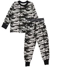 Say-So Pyjama Set - Grey Melange w. Camouflage