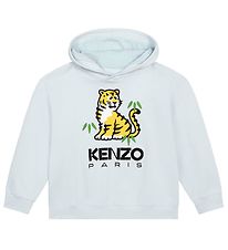 Kenzo Kapuzenpullover - Hellblau m. Tiger