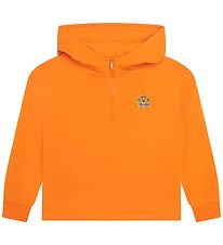 Kenzo Hoodie w. Zipper - Orange w. Logo