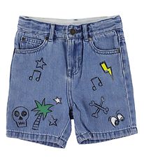 Stella McCartney Kids Shorts - Denim - Bleu av. Imprim