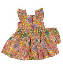 Stella McCartney Kids Dress w. Bloomers - Orange w. Flowers