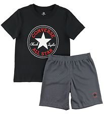 Converse Shortsit - T-paita/Shortsit - Dark Harmaa