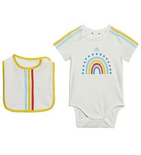 adidas Performance Gift Box - Bodysuit/Teething Bib - I 3S - Whi