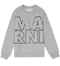 Marni Sweatshirt - Grau Meliert m. Schwarz