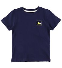 Timberland Stuttermabolur - Dökkblátt