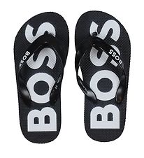 BOSS Slippers - Zwart m. Wit