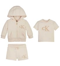 Calvin Klein Set - Gilet/T-Shirt/Shorts - Gris blanc