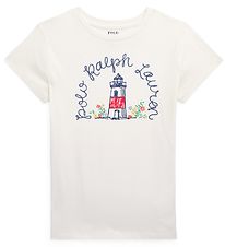 Polo Ralph Lauren Stuttermabolur - Horfa Hill - Hvítur M. Viti