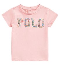 Polo Ralph Lauren Stuttermabolur - Horfa á Hill - Bleikt M. Polo