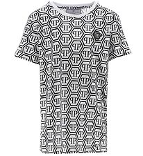 Philipp Plein T-Shirt - Noir/Blanc av. Logo