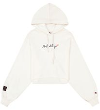 Champion Fashion Hoodie - Crop - White