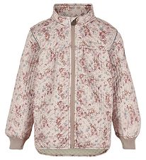 Mikk-Line Thermo Jacket - Recycled - Nougat w. Flowers