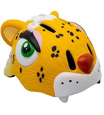 Crazy Safety Bicycle Helmet w. Light - Leopard - Yellow