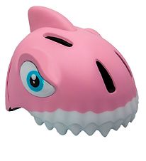 Crazy Safety Bicycle Helmet w. Light - Shark - Pink