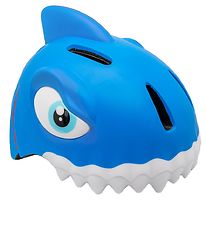 Crazy Safety Bicycle Helmet w. Light - Shark - Blue