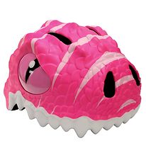 Crazy Safety Bicycle Helmet w. Light - Dragon - Pink