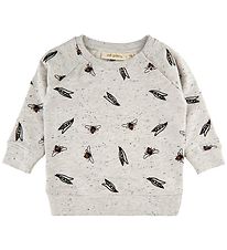 Soft Gallery Sweatshirt - SgAlexi - Bees Duck Peas - Light Grey