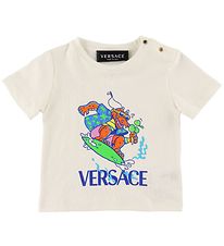 Versace T-Shirt - Wit m. Krokodil