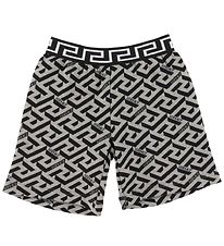 Versace Sweatshorts - Grau Meliert/Schwarz