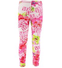 Versace Leggingsit - Logo Orchid - Valkoinen/Vaaleanpunainen kuk