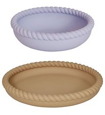 OYOY Plate & Bowl - Silicone - Mellow - Light Rubber/Low