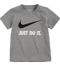 Nike T-Shirt - Dark Grey Heather/Blanc