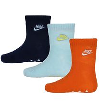 Nike Socks - Core Futura Gripper - 3-Pack - Red/Navy/Blue
