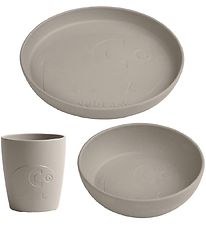 Sebra Dinner Set - Bioplastic - 3 Parts - MUMS - Jetty Beige