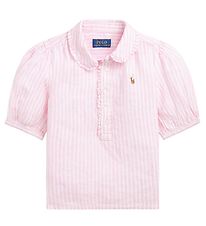 Polo Ralph Lauren Hemd - Kinsley - Uhr Hill - Rosa/Weier Streif