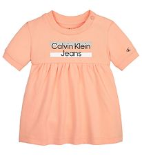 Calvin Klein Jurk - Hero Logo - Vers Cantaloupe