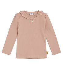 Hust and Claire Blouse - Rib - Adeleine - Desert Red w. Ruffle