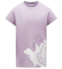 Moncler T-Shirt - Violet av. Blanc