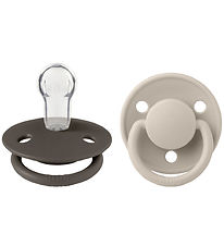 BIBS De Lux Snuð - 2 Pakki - Umferð - Sandur/Iron